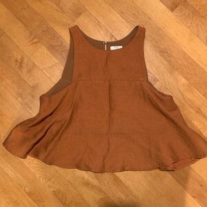 Coppery Sleeveless Flowy Top by PS The Label